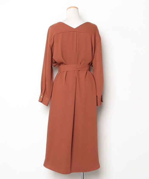 「NANO universe」 長袖ワンピース FREE ブラウン レディース_画像2