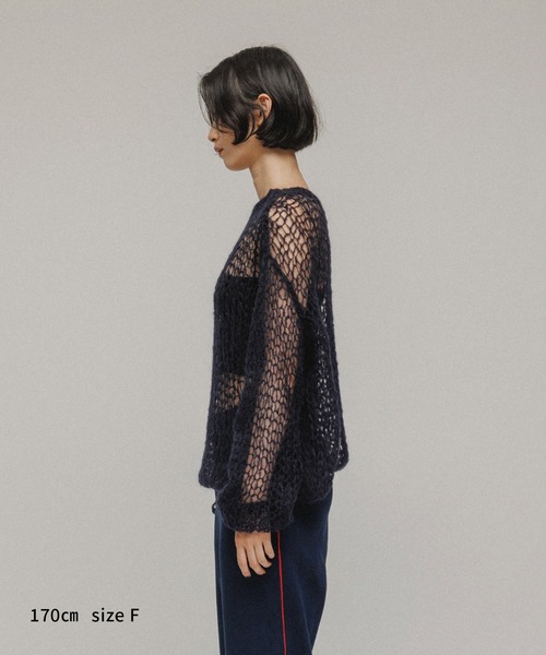 「M TO R」 長袖ニット FREE グレー レディース_画像3