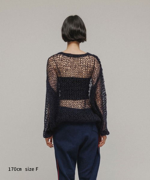 「M TO R」 長袖ニット FREE グレー レディース_画像5