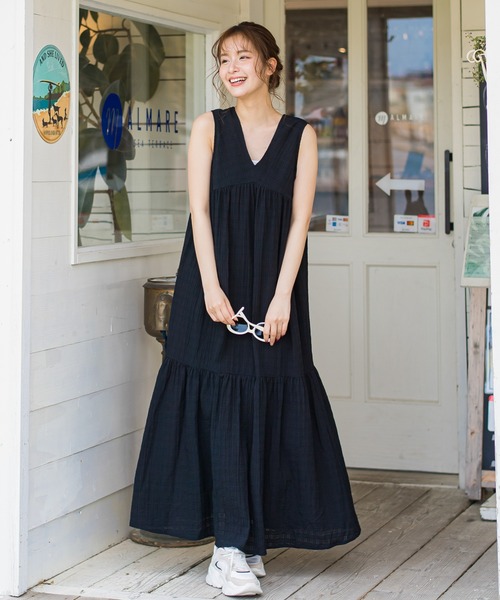 「VICKY」 ノースリーブワンピース M ブラック レディース_画像9