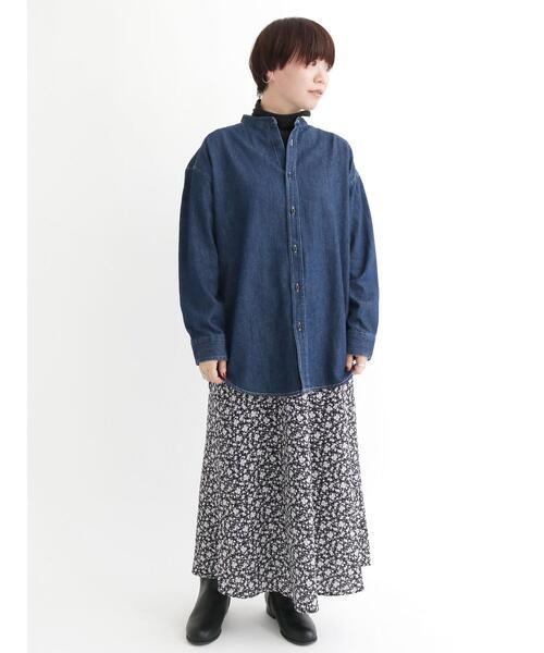 「Lugnoncure」 ロングスカート フリ- ブラウン レディース_画像8