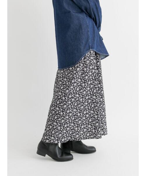 「Lugnoncure」 ロングスカート フリ- ブラウン レディース_画像10