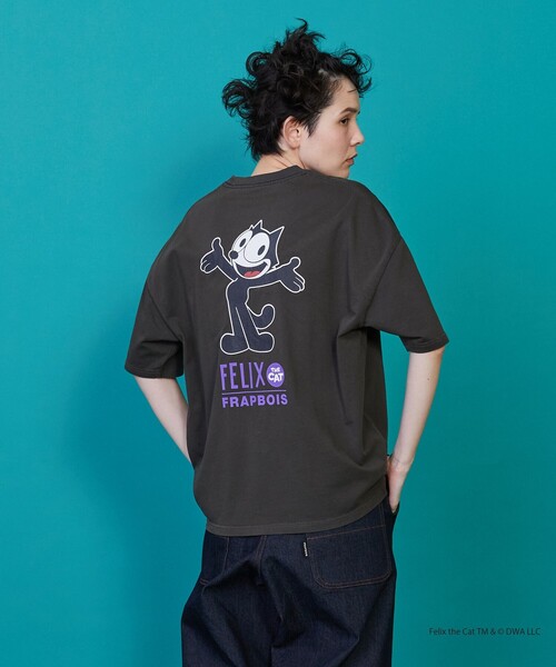 FRAPBOIS（フラボア） tシャツ 半袖 FELIX ピグメントT レディース