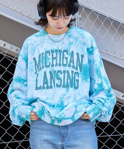 「etsinta」 スウェットカットソー ONE SIZE ブルー レディース_画像2