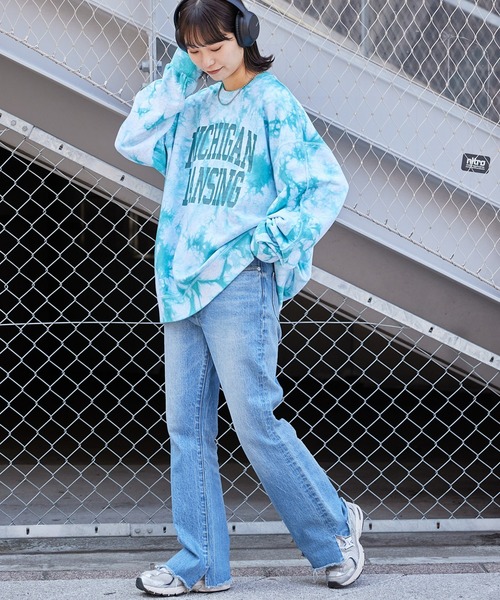 「etsinta」 スウェットカットソー ONE SIZE ブルー レディース_画像8