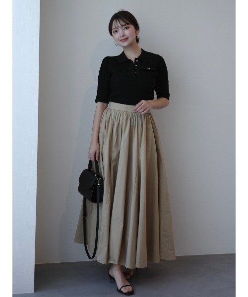 anuans（アニュアンス） ワンピース ケーブルポロニットドッキング