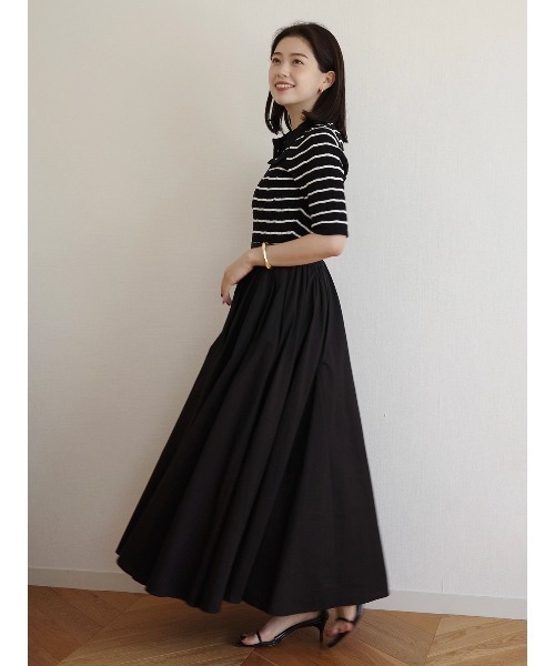 anuans（アニュアンス） ワンピース ケーブルポロニットドッキング