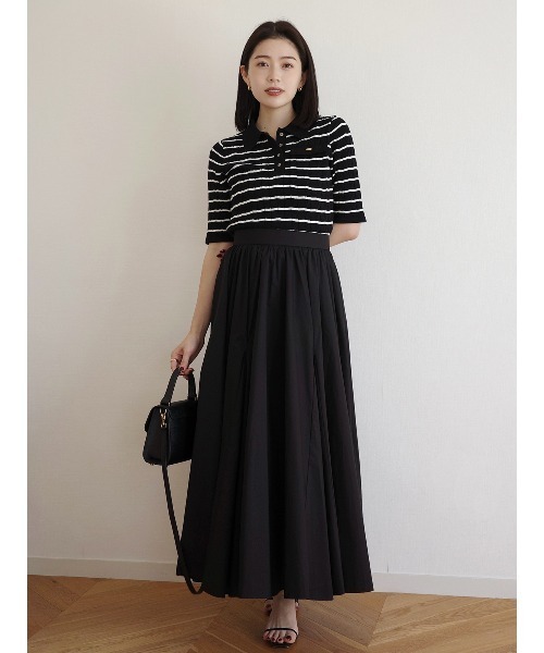 anuans（アニュアンス） ワンピース ケーブルポロニットドッキング