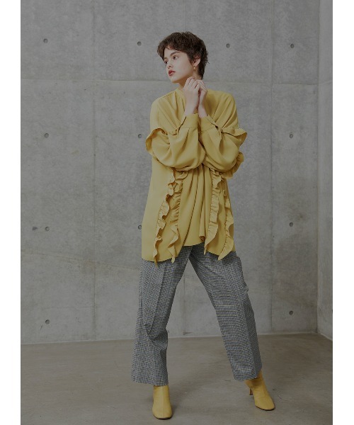 「COEL」 スラックス 38 イエロー レディース_画像6