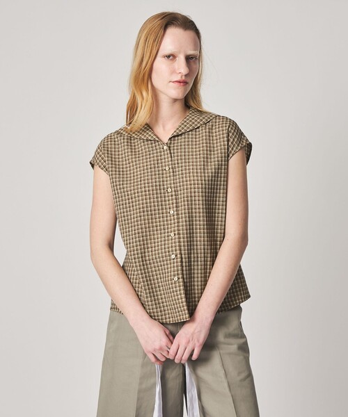 美品 Steven Alan ドッキングボリュームスリーブブラウス 総柄 レトロ □専用□美品 スティーブンアラン 2,2万円 ボリュームスリーブブラウス