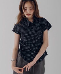 MUHET（ミュエータ） ブラウス シャツ 夏 半袖 gather design shirt 