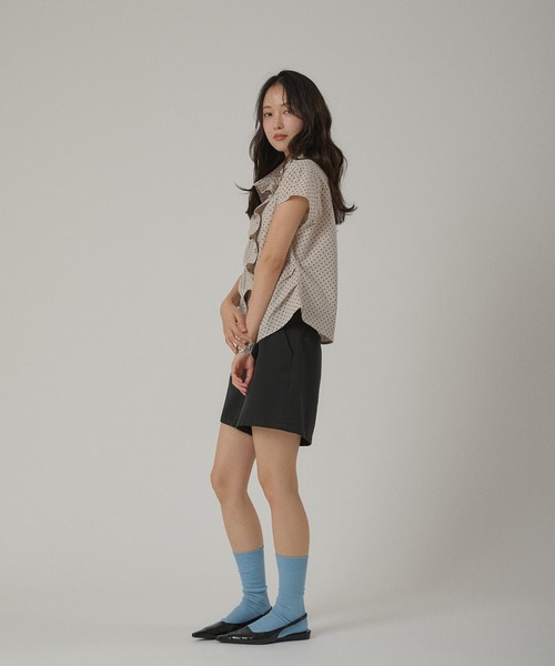 ブラウス シャツ gather design shirt blouse / ギャザーデザインブラウス レディースの画像