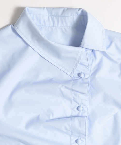 ブラウス シャツ gather design shirt blouse / ギャザーデザインブラウス レディースの画像