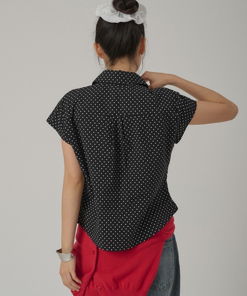 ブラウス シャツ gather design shirt blouse / ギャザーデザインブラウス レディースの画像