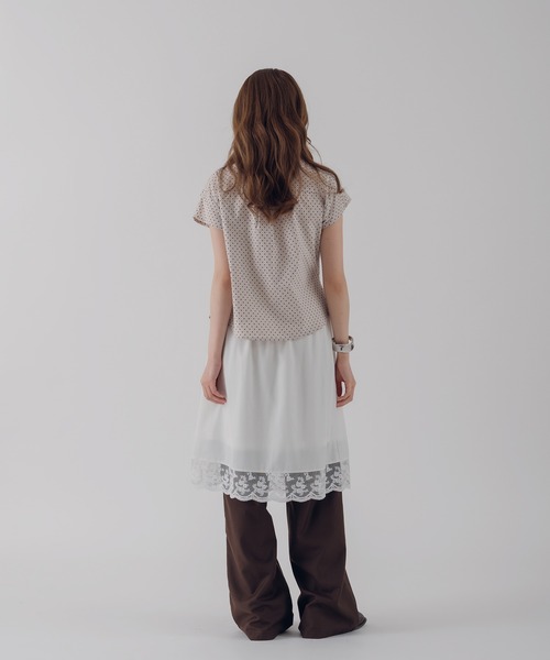 MUHET（ミュエータ） ブラウス シャツ 夏 半袖 gather design shirt