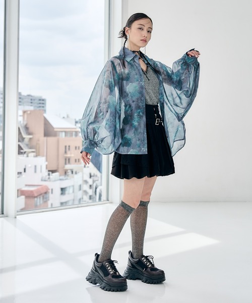 HARE（ハレ） ブラウス シャツ アートフラワーガラシアーシャツLS(HARE