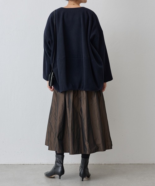 「BEARDSLEY」 ノーカラージャケット S ライトグレー レディース_画像7