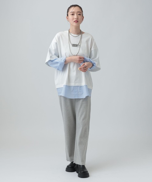 LEPSIM（レプシィム） tシャツ 布帛レイヤードBIGTEE 645476