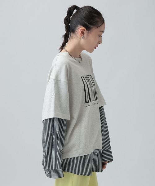 LEPSIM（レプシィム） tシャツ 布帛レイヤードBIGTEE 645476