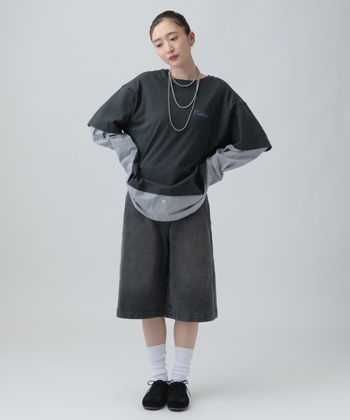 LEPSIM（レプシィム） tシャツ 布帛レイヤードBIGTEE 645476
