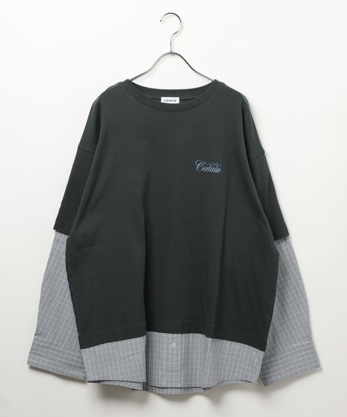 LEPSIM（レプシィム） tシャツ 布帛レイヤードBIGTEE 645476