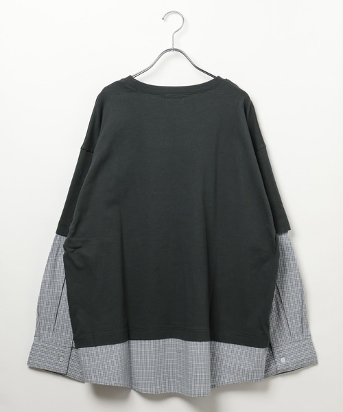 布帛レイアードBIGTシャツ 布帛レイヤードBIGTEE 645476（Tシャツ/カットソー）｜LEPSIM