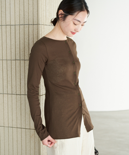 plage（プラージュ） tシャツ C/Cuナノシア 2way ロンT レディース