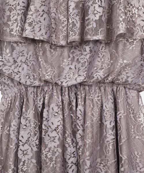 「DRESS PLUS」 半袖ワンピース X-LARGE ブラウン レディース_画像4
