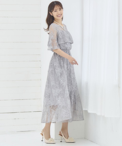 「DRESS PLUS」 半袖ワンピース X-LARGE ブラウン レディース_画像7