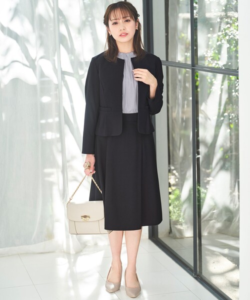 「ANY SIS」 ノーカラージャケット 0 ベージュ レディース_画像7