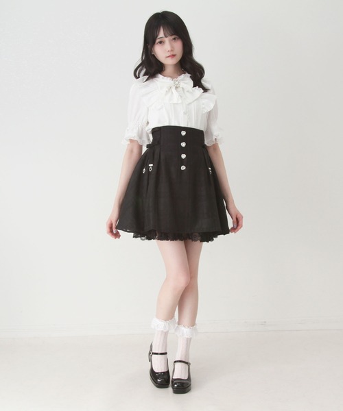 DearMyLove ブラウス シャツ フリルギャザーリボンブラウス レディース