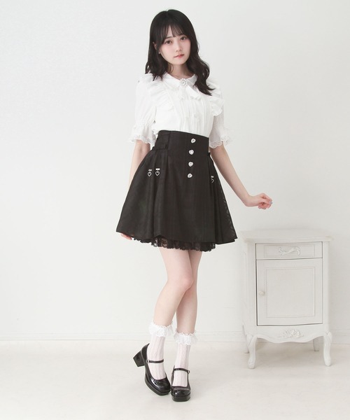 DearMyLove ブラウス シャツ フリルギャザーリボンブラウス レディース