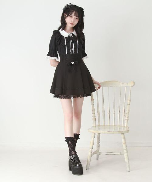 DearMyLove ブラウス シャツ フリルギャザーリボンブラウス レディース