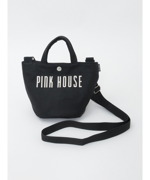 PINK HOUSE 黒いショルダーバッグ PINK HOUSE（ピンクハウス） ショルダーバッグ バッグ ショルダー付き