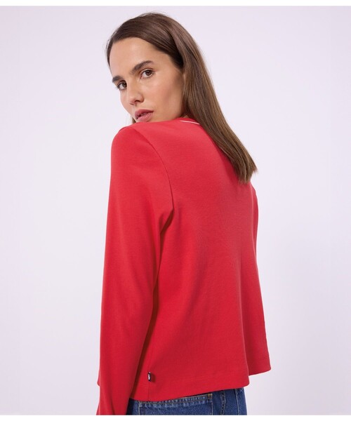 PETIT BATEAU（プチバトー） カーディガン 2×2リブ編みカーディガン