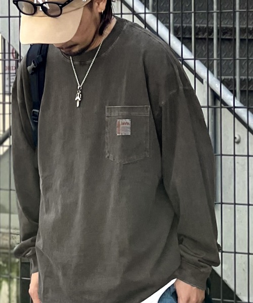 「Java」 長袖カットソー X-LARGE グリーン レディース_画像6