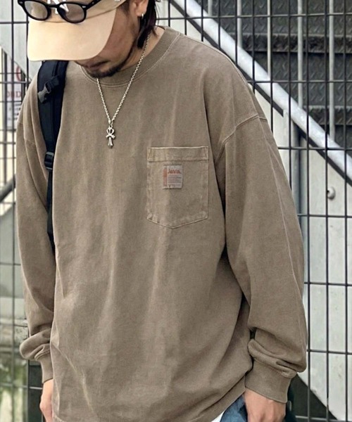 「Java」 長袖カットソー X-LARGE グリーン レディース_画像9