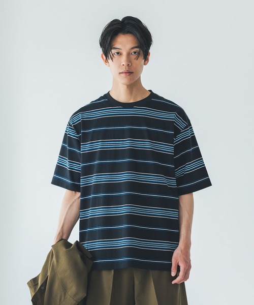 GLOBAL WORK（グローバルワーク） tシャツ マルチボーダーTシャツ 