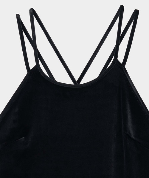 ワンピース 「tanakadaisuke/タナカダイスケ」velour cami-one piece/ベロアキャミワンピースの画像