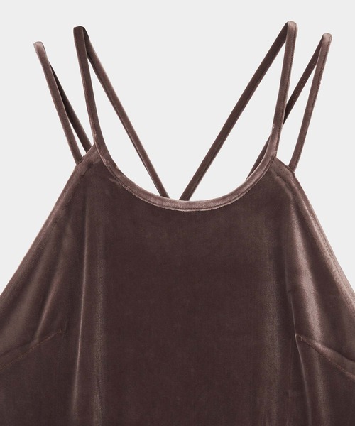 ワンピース 「tanakadaisuke/タナカダイスケ」velour cami-one piece/ベロアキャミワンピースの画像