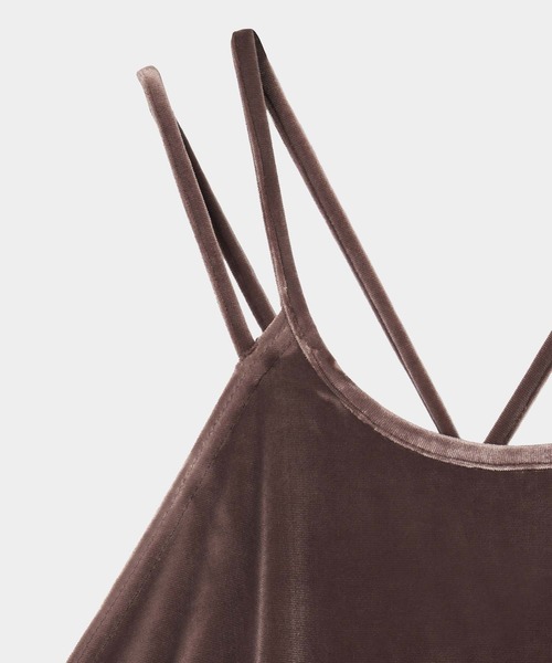 ワンピース 「tanakadaisuke/タナカダイスケ」velour cami-one piece/ベロアキャミワンピースの画像