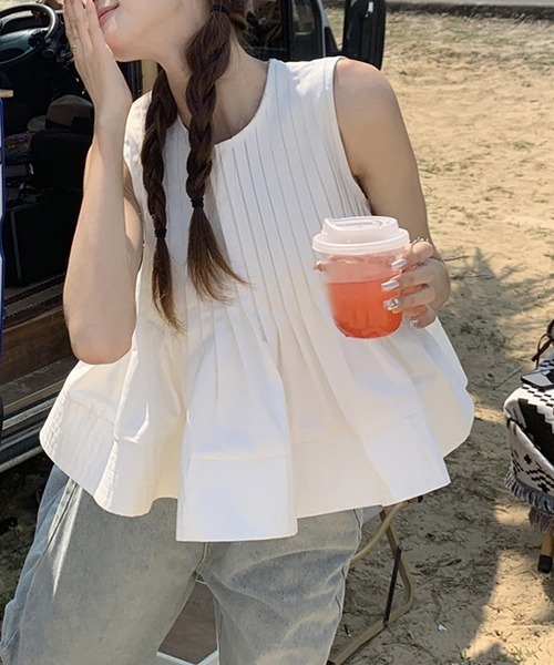 「gossip!ロサンゼルス」 ノースリーブブラウス S ホワイト レディース_画像3
