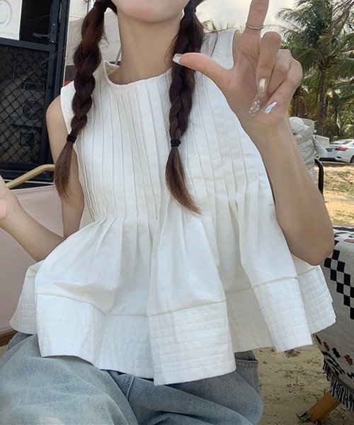「gossip!ロサンゼルス」 ノースリーブブラウス S ホワイト レディース_画像5