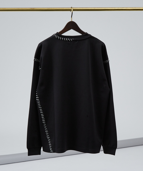 「AH ABAHOUSE」 長袖Tシャツ 48 グレイッシュブルー メンズ_画像6