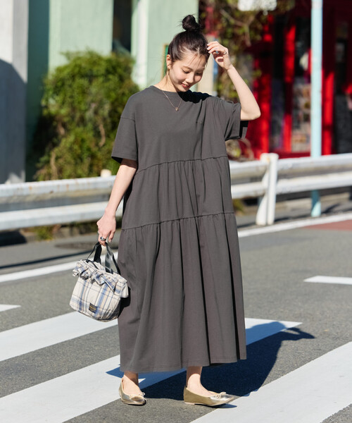 FREAK'S STORE（フリークスストア） 半袖ワンピース MEDIUM ネイビー