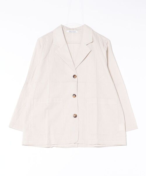 「BLANC FICELLE」 テーラードジャケット X-LARGE ネイビー レディース_画像4