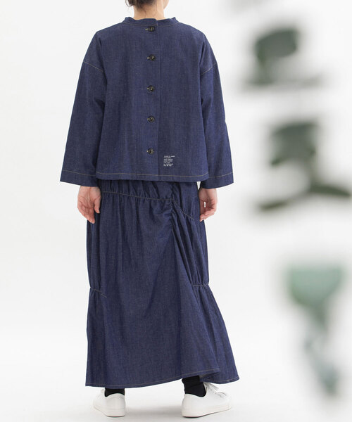 「nop de nod」 長袖ブラウス M インディゴブルー レディース_画像8