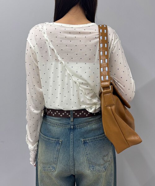 「CIAOPANIC」 長袖カットソー ONE SIZE ネイビー レディース_画像7
