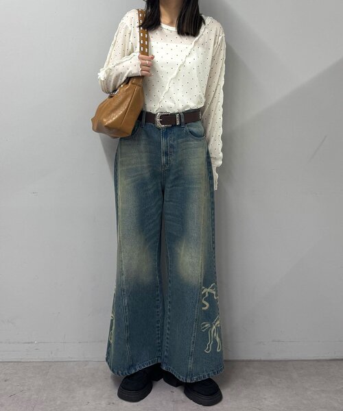 「CIAOPANIC」 長袖カットソー ONE SIZE ネイビー レディース_画像8
