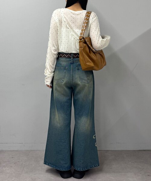 「CIAOPANIC」 長袖カットソー ONE SIZE ネイビー レディース_画像9